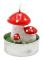 Dekohelden24 - W-10010477 - Set med 6 Lucky Mushroom-ljus - Mått: 3 x 4 x 3 cm - 3 cm