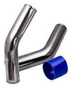 Universellt Turbo Intercooler Rörsats, 76mm Aluminium, Silikonslang