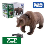 Takara Tomy Tomica Ania Animal Adventure As-25 Brunbjörn Gjutna Resin Baby Leksaker Form Super Het Great Kids Bauble DB