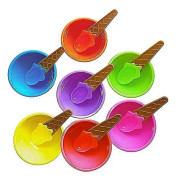Glass skålar sked Återanvändbar Dessert Set Festlig Party Supply
