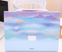 Rainbow Elk A4 Exp ing Plånbok Fil Mapp Organizer Student Dokument Bag Box