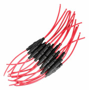 5 x 20mm AGC Inline Säkringshållare, 32V 20A Snabb-Blow Skruvtyp Säkringshållare, med 16 AWG Tråd (Paket med 15)