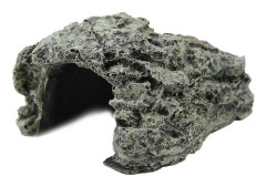 Reptilgrotta i hartsform av sten, gömställe för reptiler, sköldpaddor, grodor, zooakvarium, dekoration, prydnad (S)