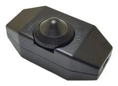 2A 125Vac design Dimbar LED Dimmer (Rotary Dimmer) LED Dimbar, På/Av, In-Line Switch, Svart