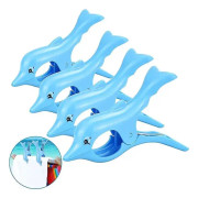 4 st strandhandduksklippor stora plast solstolsclips strandhandduksklipp vindtäta solstolsklädnypa 8 * 12 cm för täcken kläder rockar byxor