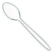 100 genomskinliga plastskedar | Heavy Duty plastsilverskedar | Fancy plastbestick | Elegant engångsskedförpackning | Engångsbestick i bulk |