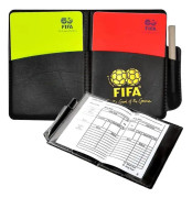 Fotboll Sport Domarkort Set Pcv rött kort Gult kort med penna och case Tillbehör, resultatböcker, perfekt för fotbollsmatch