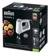 Braun MultiMix 5 HM 5137 WH - Handmixer - 750 W - vit / grå