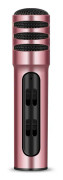 BGN-C7 Condenser Microphone Dual Mobile Phone Karaoke Live Singing Microphone Built-in Sound Card(Pink)