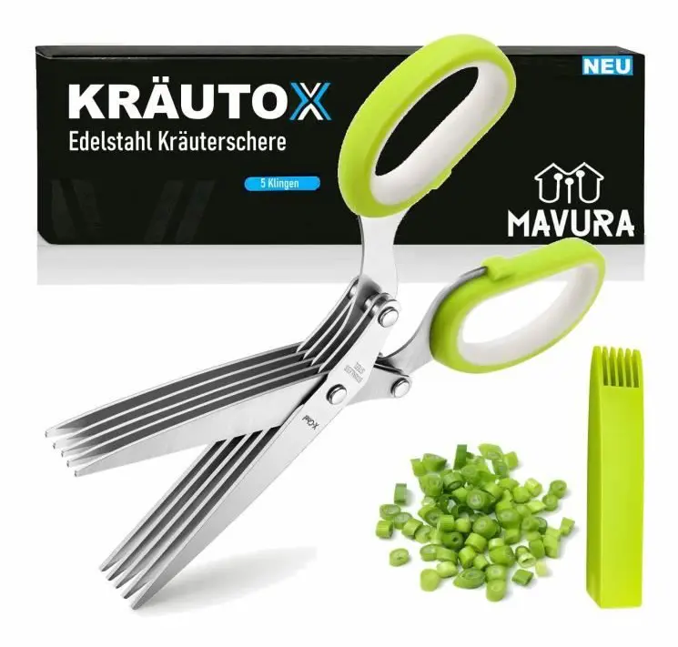 MAVURA örtsax »KRÄUTOX örtsax gräslökspersiljesax«, kryddsax i rostfritt stål grönsakssax 5