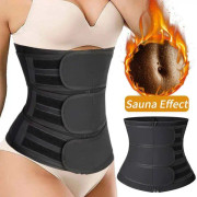 Neoprendragkedja Shapewear för kvinnor Elasticitet Postpartum Recovery Black M