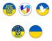 Ukraina flagga pins Ukraina märken Ukraina brosch flagga pins Ukr Viftande flagga pins Souvenir Memoria Collection 1-5
