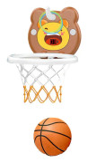 Mini basketbollkorg set med sugkopp stansfri infraröd induktion hopfällbar barn basketbollkorg med boll[GL] Yellow