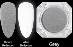 Glitterpuder reflekteras i mörkret / Glow in the dark - Reflex Silver
