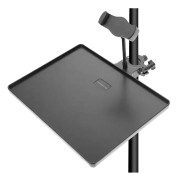Mikrofonstativ Plastbricka med telefonhållare, mikrofonstativ, klämhållare för mikrofonstativ för de flesta mikrofonstativ för scen livestreaming Black