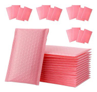 60st Bubbelfraktpåsar Leveransförpackningspåsar Självhäftande postpåsar Rosa