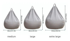 Ny design extra stora bönsäcksstolar Soffa Cover inomhus Lazy Lounger för vuxna Barn Hotsale!（100 * 120cm，Grå）