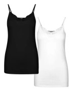 Set med 2st Vero Moda vminge linne för dam - svart ljus vit