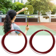 2 st Slitstark 10m hög flexibilitet Badminton String Line Training Racket Racquet Lines (röd)