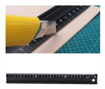 SALALIS-Metallinjal Skärlinjal Aluminiumlegering Mätverktyg Typ L Sybehör Tillbehör Couturometer Typ L 30cm