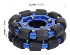 Omabeta Omni Wheel 4in rundstrålande aluminiumlegering Hub Komponent pc för Robot Toy DIY (UM5604-0014-0102)