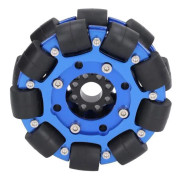 SALALIS Omni Wheel 4in rundstrålande aluminiumlegeringsnav Komponent pc för robotleksak DIY (UM5604-0014-0102)