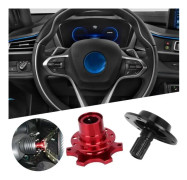 Omabeta rattnav Quick Disconnect Hub Adapter Kit för 6-håls ratt Universal Auto Tools Röd
