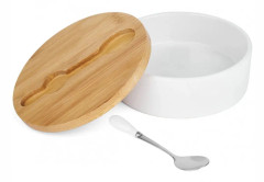 SET 2-i-1 SMÖRFÅL MED KERAMISK OCH SOCKERSKÅL KONIGHOFFER 7594-7600 VIT