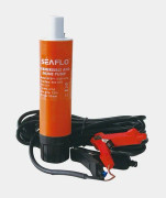 Dränkbar elektrisk pentrypump SEAFLO Submersible and Inline Pump, 12 V, 31.5 l/min, 3/4" (19 mm) slang + krokodilklämmor (5 meter kabel)
