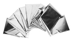 Ergency Survival Blanket, 5PCS Outdoor Vattentät Campingfilt Vandring Jordbävning Silver