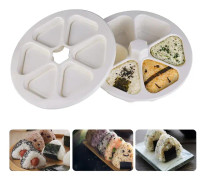 Sushi risbollform Bentoform Sushi risbollform Lämplig för restauranger, hem, kontor, camping (vit)
