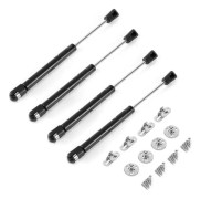 4cs 100N/22,5lb hydraulisk gasfjäder lyftstöd skåp gångjärn köksskåpsdörr gasfjäder dörrstötdämpare skåp gångjärn (svart)