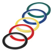 Förpackning med 5 Whiteboard-tejp Självhäftande rullerulle - Gridding Multicolor