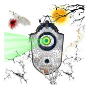 Halloween dörrklocka dekoration läskigt ljud ögonglob dörrklocka singel öga lyser upp dörrklocka