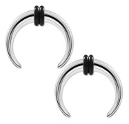 2 st Nose Ring Kirurgiskt Stål Silver Rund Honey Pump Cushion Konisk Örhängen (1.2x8mm)