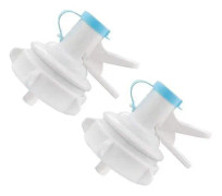 2-pack vattenflaska dispenserventil flaskkork flaskhals återanvändbar plast kran kran lämplig för 55 mm gänglös krontopp dricksflaska
