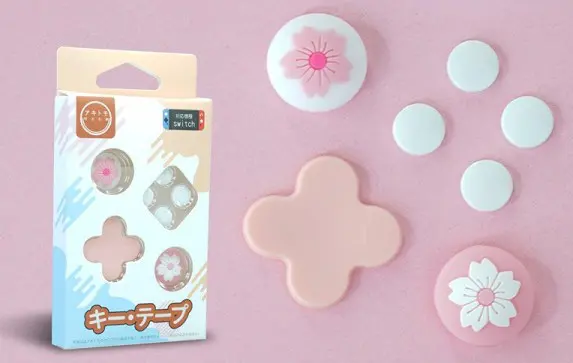 För Switch NS Direction Key Sticker Färgglada Stickers Cat's Paw Joy-Con Button Sticker Handtag