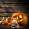 Halloween nattljus dekoration rekvisita, LED ljus dekorationer, (soul orange)