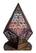 Bohemisk mosaik stjärnhimmel golvprojektioner lampa bordssäng