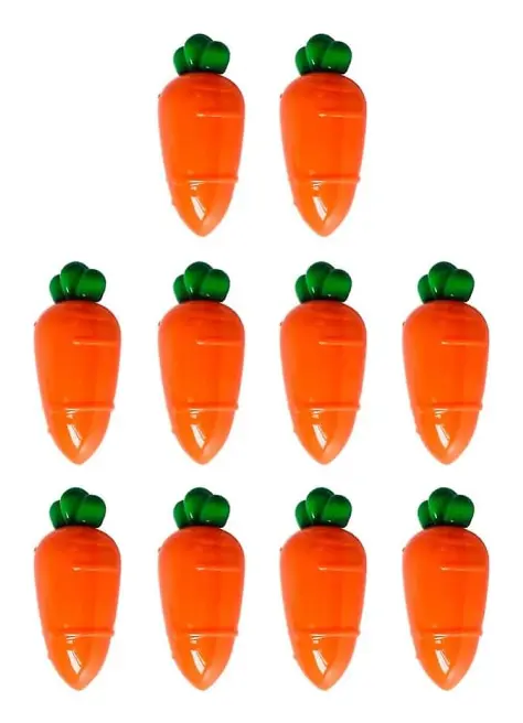 10 st påskplastbehållare i form av morötter, godislådor, tomma påfyllningsbara presentaskar, orange