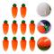 10 st påskplastbehållare i form av morötter, godislådor, tomma påfyllningsbara presentaskar, orange