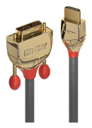 LINDY HDMI anslutningskabel 0,50m 36193 grå [1x HDMI-kontakt-1x DVI-kontakt 18+1pol.], 0,5m