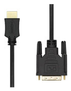 ProXtend - Adapterkabel - HDMI hane till DVI-D hane - 1 m - trippelskärmad - svart - stöd för 1080p