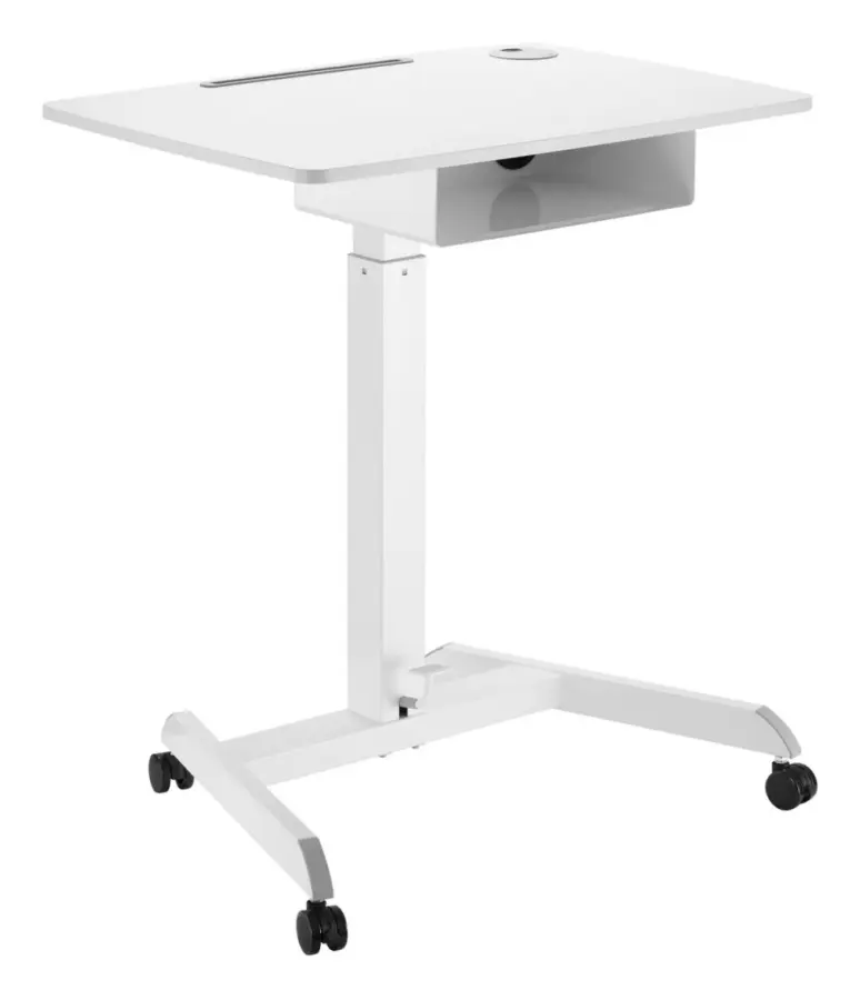 VivoLink Mobile Workstation - Vagn - plast, aluminium, spånskiva, stål, melamin - vit