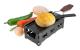 Grillset Ostbricka med Non-stick Beläggning, Ugnsform Raclette Grillpanna med Trä (Röd)