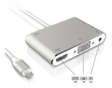 1080p Lightning till Hdmi Vga Audio Video Adapter Konverter för Apple