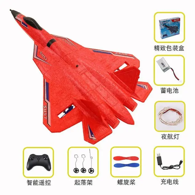 F22 SU-57 SU-35 RC Flygplan 2.4G Fjärrkontroll Flygplan Raptor Helikopter Flygplan Fjärrkontroll EPP Foam Plane Barnleksaker