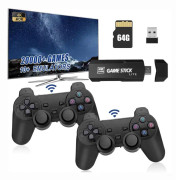 Retro Game Stick, Retro Game Console-64G, Wireless Retro Game Stick, Plug and Play Inbyggd Gaming Video Game Stick (64G)