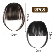 Clip in Fringe, Clip in Bangs for Women Hårförlängningar med tempel Hårstycken, Fashion Wispy Bangs Fringe Air Bangs Clip for Daily Wear Y7LHJFP (bla
