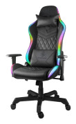 Deltaco GAM-080 Gamingstol i konstläder med RGB LED rosa